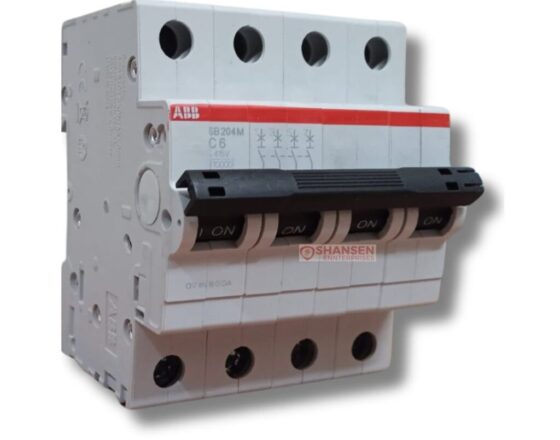 ABB Brand SB204M-C6 Miniature Circuit Breaker - 4P-C-6 A