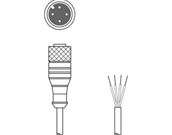 Leuze Brand KD U-M12-4A-P1-100 Connection Cable