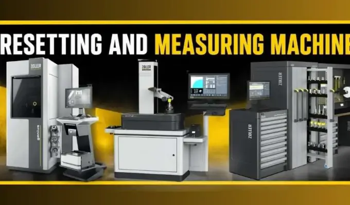 ZOLLER presetting and measuring machines with tool management system for CNC machining, tool inspection, measurement, and digital tool organization