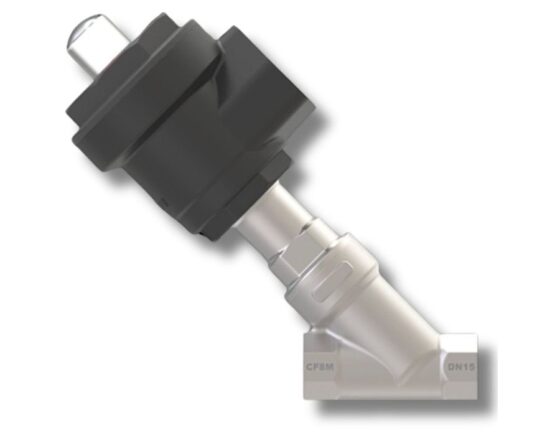 Angle Seat Valve with Plastic Actuator (NC/NO/Double Acting)