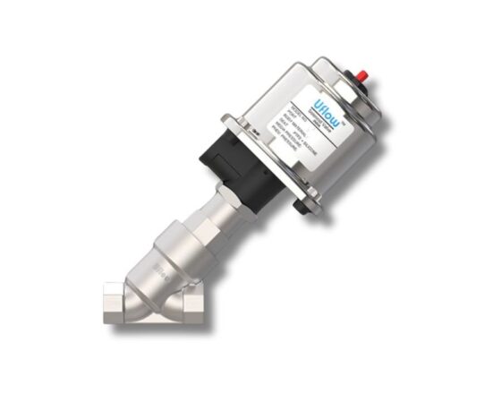 Uflow Angle Seat Valve with Steel Actuator (NC/NO)