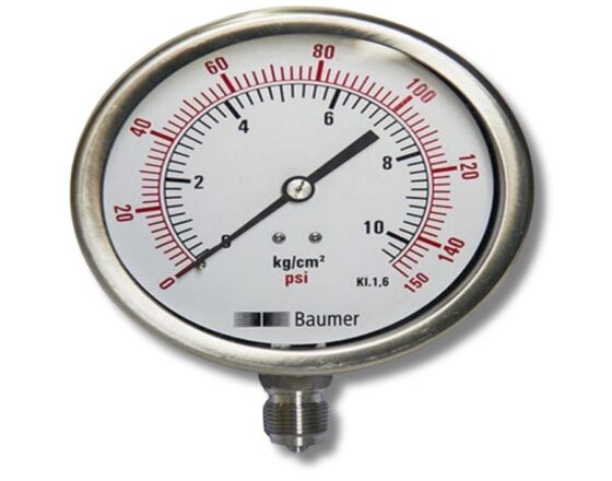 Stainless Steel BAUMER Pressure Gauge
