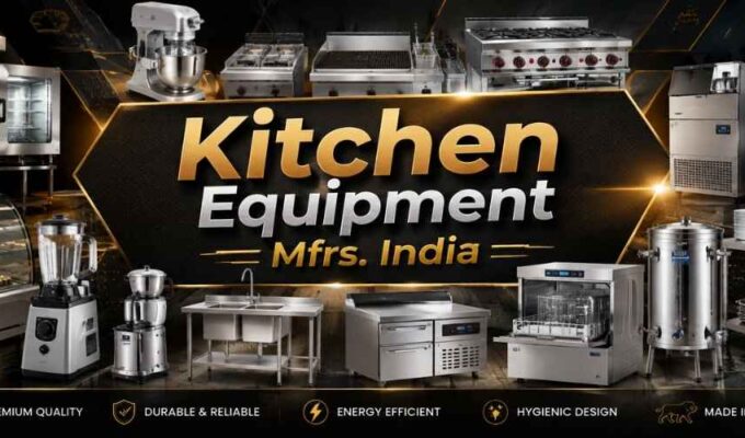 Kitchen equipment manufacturers in India featuring commercial cooking, refrigeration, food preparation, and stainless steel kitchen equipment